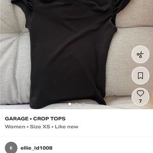 Garage Elegant Black Crop Top